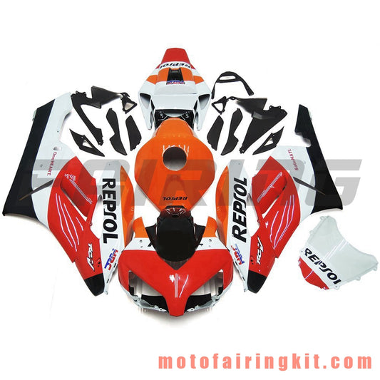 Kits de carenado aptos para CBR1000RR 2004 2005 CBR1000 RR 04 05 Molde de inyección de plástico ABS Carrocería completa para motocicleta Carrocería del mercado de accesorios Marco (rojo y naranja) B104