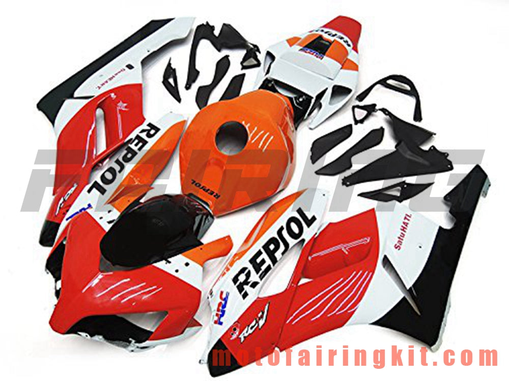 Fairing Kits Fit for CBR1000RR 2004 2005 CBR1000 RR 04 05 Plastic ABS Injection Mold Complete Motorcycle Body Aftermarket Bodywork Frame (Red & Orange) B104