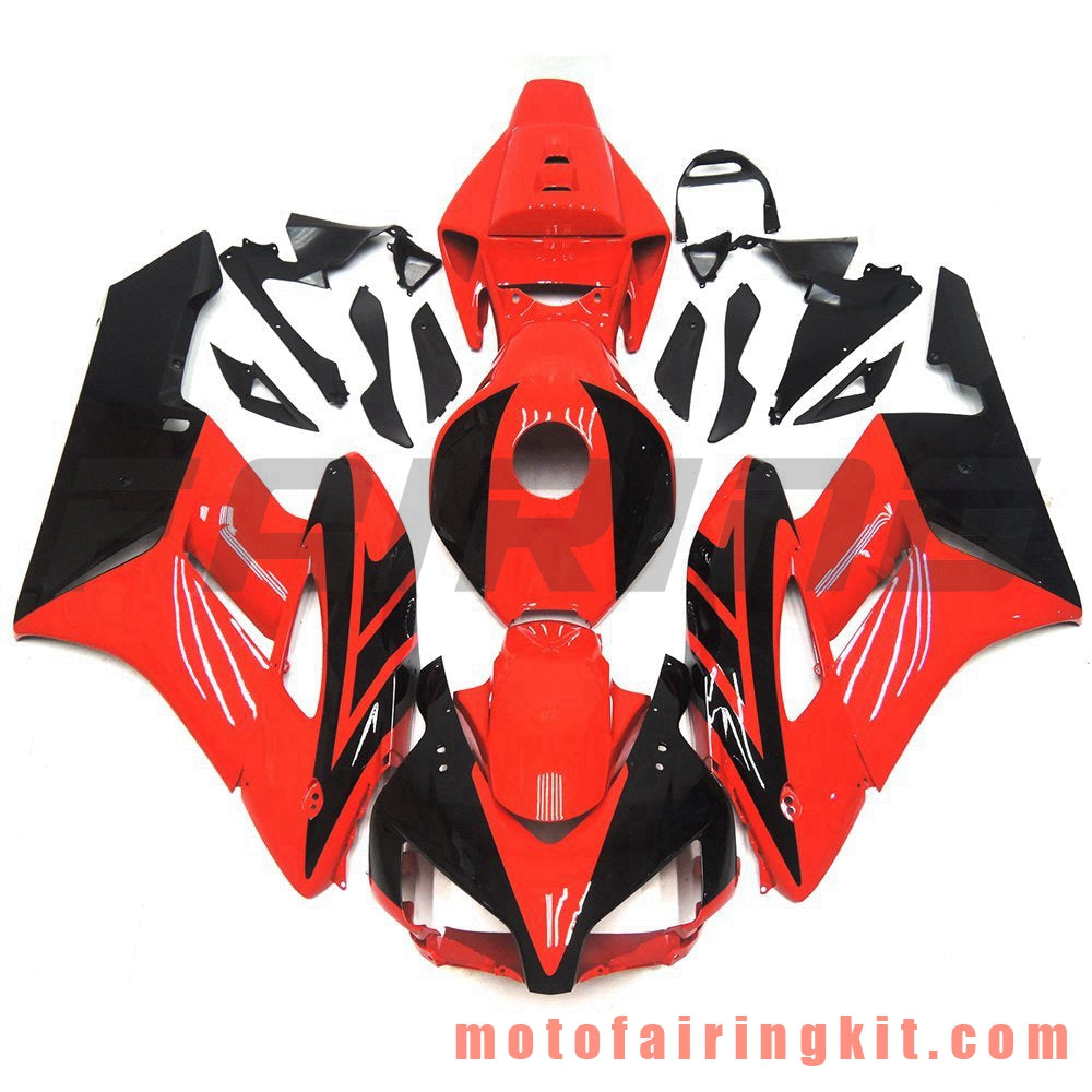 Kits de carenado aptos para CBR1000RR 2004 2005 CBR1000 RR 04 05 Molde de inyección de plástico ABS Carrocería completa para motocicleta Marco de carrocería de posventa (rojo y negro) B111