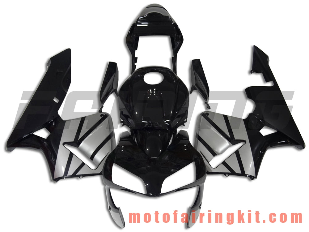 Fairing Kits Fit for CBR1000RR 2004 2005 CBR1000 RR 04 05 Plastic ABS Injection Mold Complete Motorcycle Body Aftermarket Bodywork Frame (Black & Silver) B114