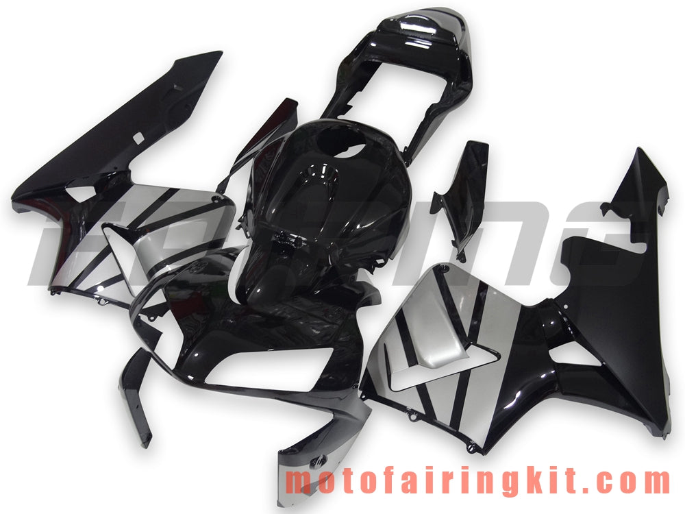 Fairing Kits Fit for CBR1000RR 2004 2005 CBR1000 RR 04 05 Plastic ABS Injection Mold Complete Motorcycle Body Aftermarket Bodywork Frame (Black & Silver) B114