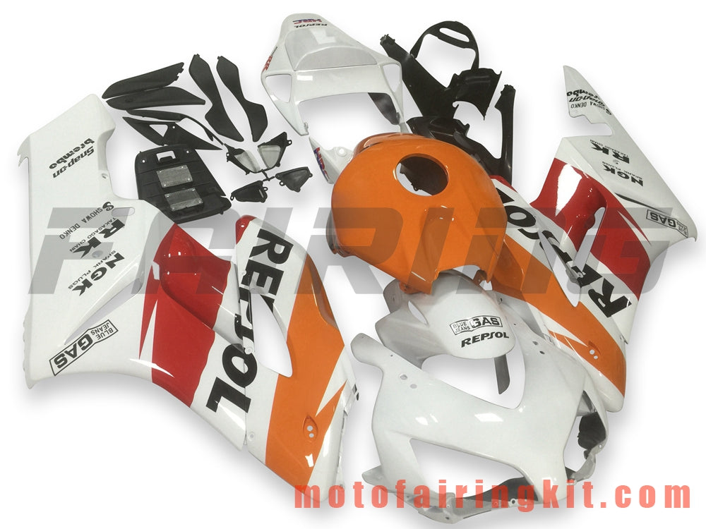 Fairing Kits Fit for CBR1000RR 2004 2005 CBR1000 RR 04 05 Plastic ABS Injection Mold Complete Motorcycle Body Aftermarket Bodywork Frame (Orange & White) B116