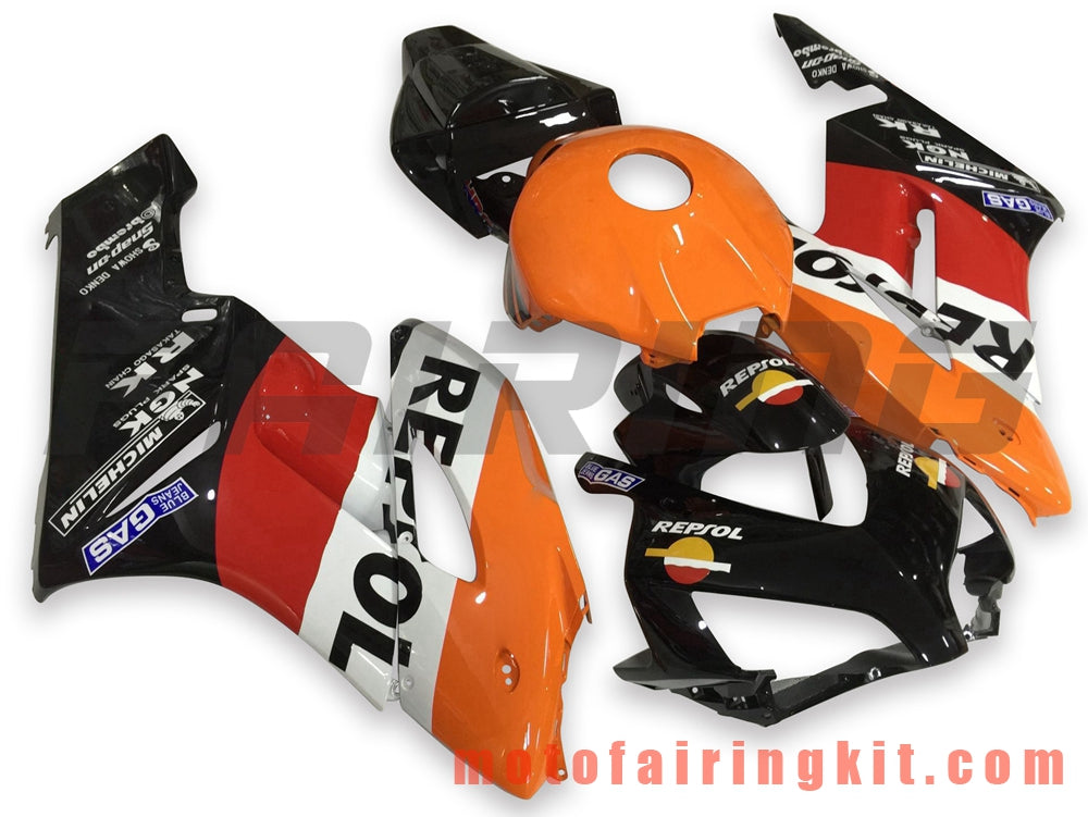 Fairing Kits Fit for CBR1000RR 2004 2005 CBR1000 RR 04 05 Plastic ABS Injection Mold Complete Motorcycle Body Aftermarket Bodywork Frame (Orange & Black) B121