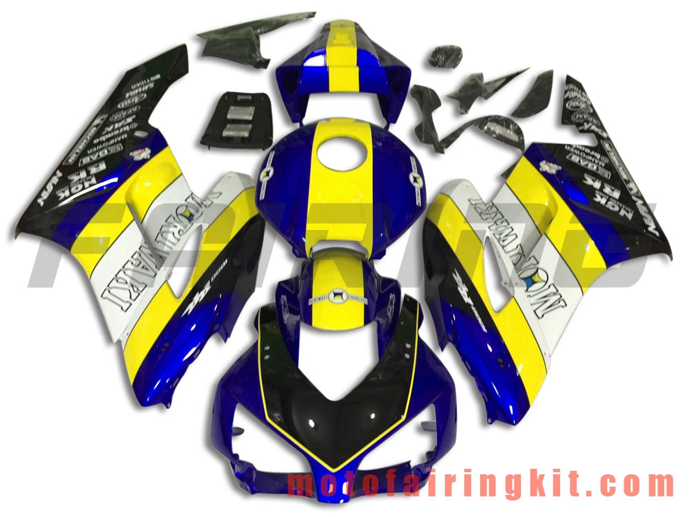 Kits de carenado aptos para CBR1000RR 2004 2005 CBR1000 RR 04 05 Molde de inyección de plástico ABS Carrocería completa para motocicleta Carrocería del mercado de accesorios Marco (azul y amarillo) B126