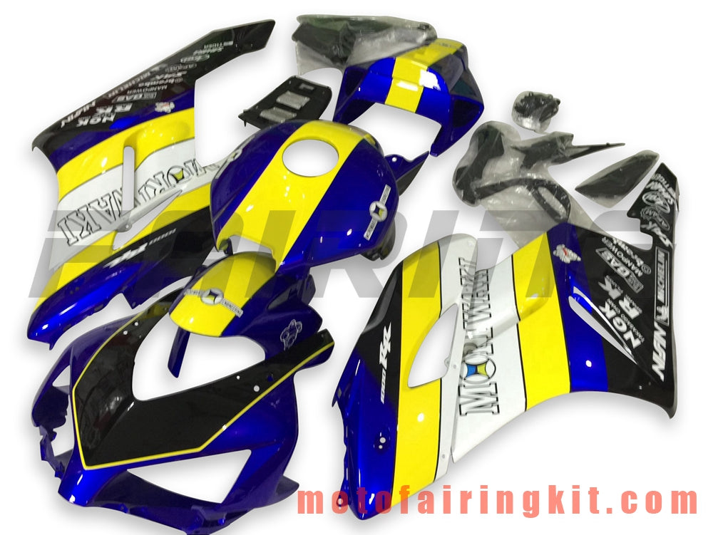 フェアリングキット CBR1000RR 2004 2005 CBR1000 RR 04 05 プラスチック ABS 射出成形 完全なオートバイボディ アフターマーケットボディワークフレーム (ブルー &amp; イエロー) B126