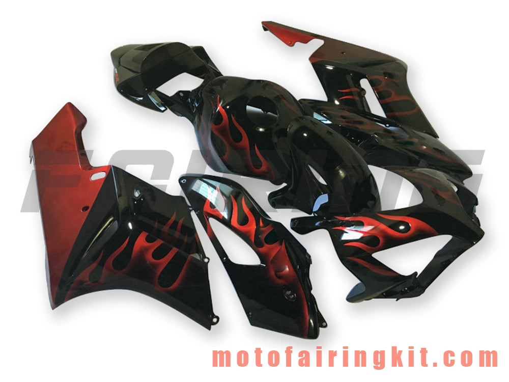 Fairing Kits Fit for CBR1000RR 2004 2005 CBR1000 RR 04 05 Plastic ABS Injection Mold Complete Motorcycle Body Aftermarket Bodywork Frame (Black & Red) B132