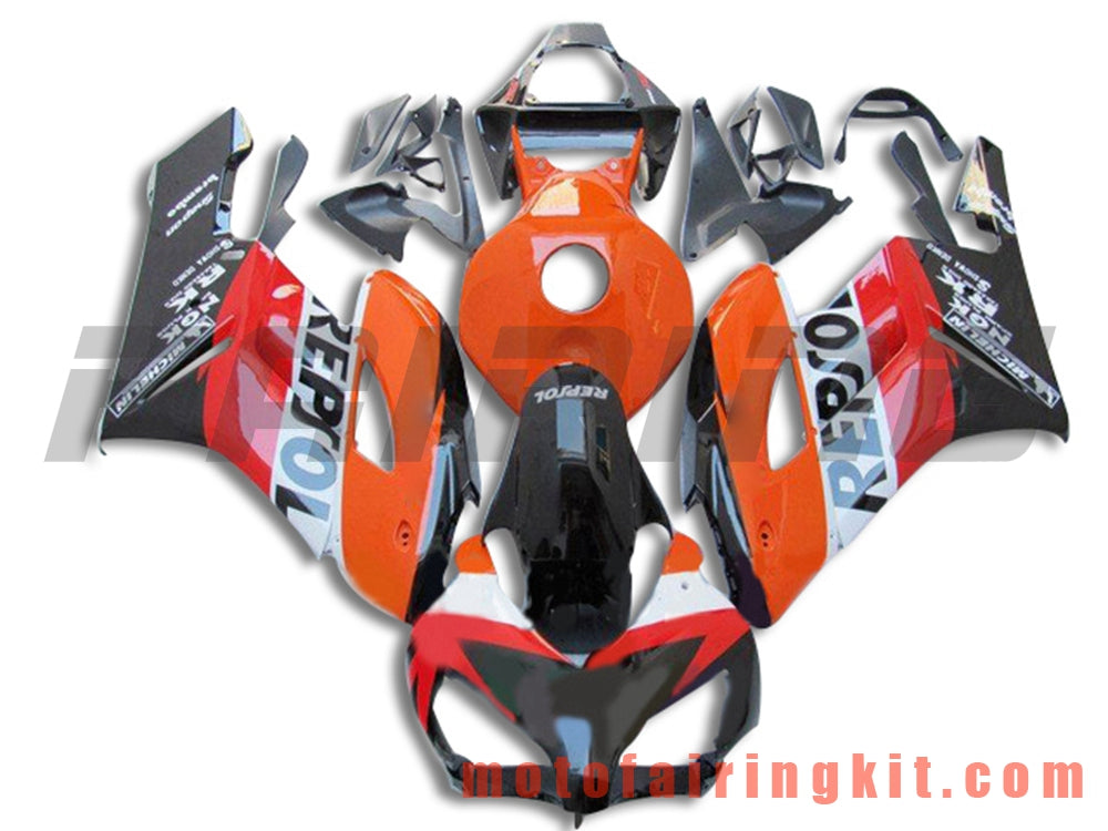 Fairing Kits Fit for CBR1000RR 2004 2005 CBR1000 RR 04 05 Plastic ABS Injection Mold Complete Motorcycle Body Aftermarket Bodywork Frame (Orange & Black) B134