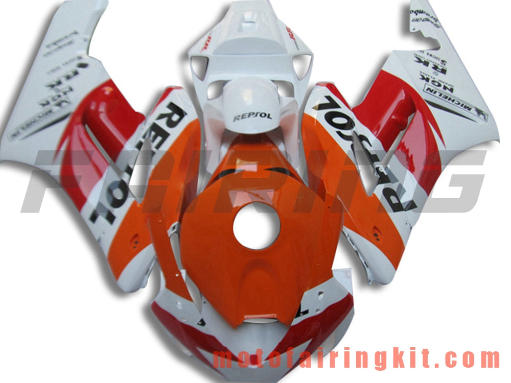 フェアリングキット CBR1000RR 2004 2005 CBR1000 RR 04 05 プラスチック ABS 射出成形 完全なオートバイボディ アフターマーケットボディワークフレーム (オレンジ &amp; ホワイト) B136