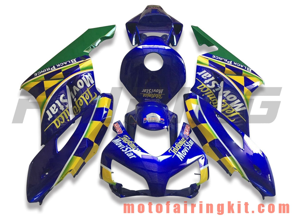 フェアリングキット CBR1000RR 2004 2005 CBR1000 RR 04 05 プラスチック ABS 射出成形 完全なオートバイボディ アフターマーケットボディワークフレーム (ブルー &amp; イエロー) B139