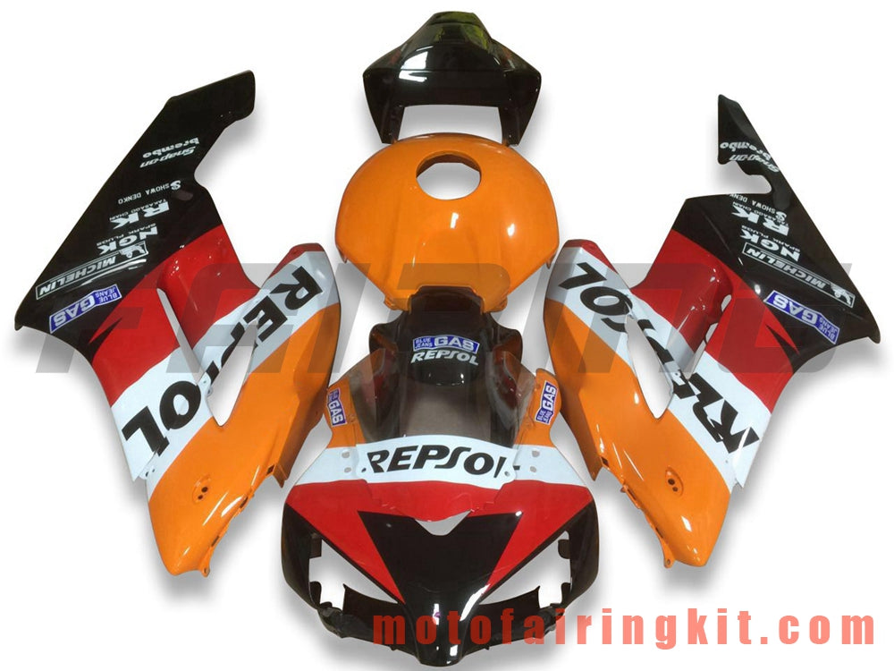 Fairing Kits Fit for CBR1000RR 2004 2005 CBR1000 RR 04 05 Plastic ABS Injection Mold Complete Motorcycle Body Aftermarket Bodywork Frame (Orange & Black) B140