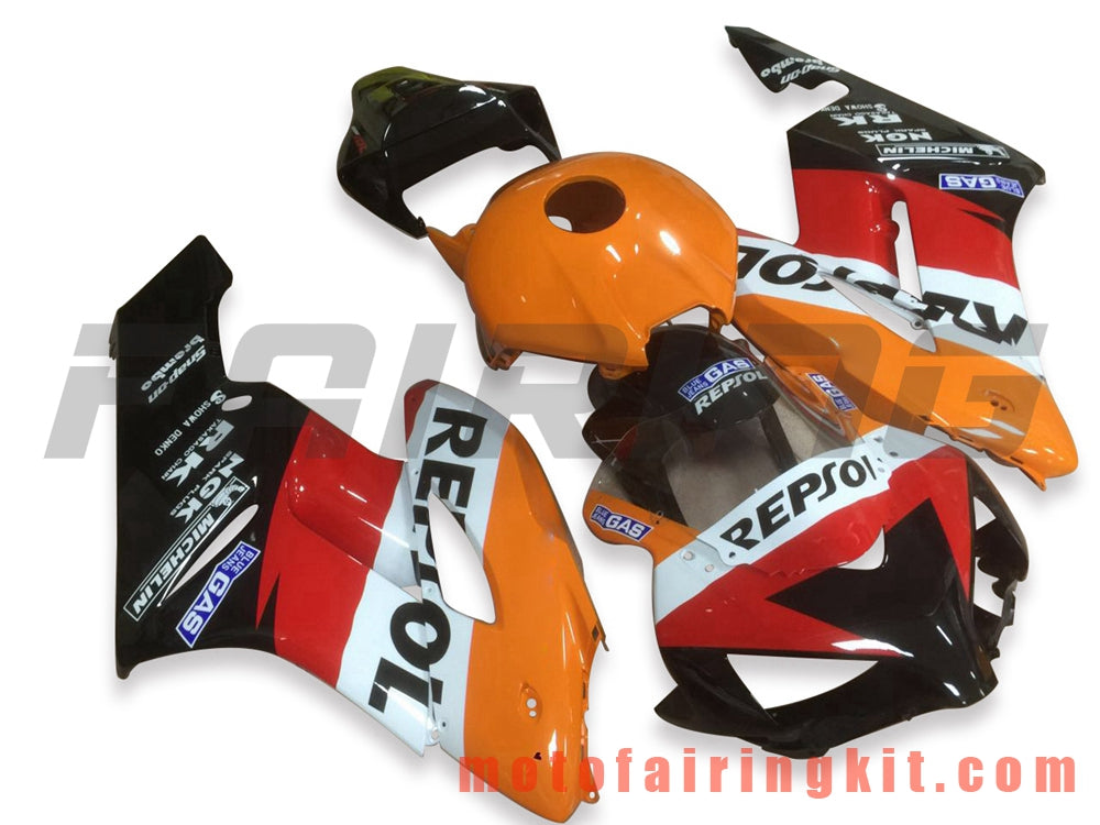 Fairing Kits Fit for CBR1000RR 2004 2005 CBR1000 RR 04 05 Plastic ABS Injection Mold Complete Motorcycle Body Aftermarket Bodywork Frame (Orange & Black) B140