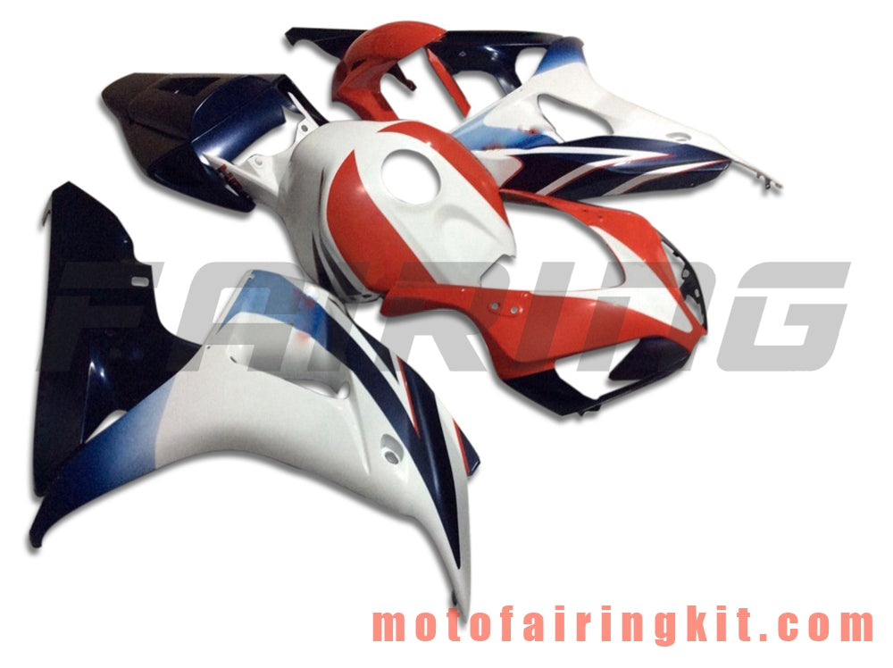 Fairing Kits Fit for CBR1000RR 2006 2007 CBR1000 RR 06 07 Plastic ABS Injection Mold Complete Motorcycle Body Aftermarket Bodywork Frame (Red & White) B001