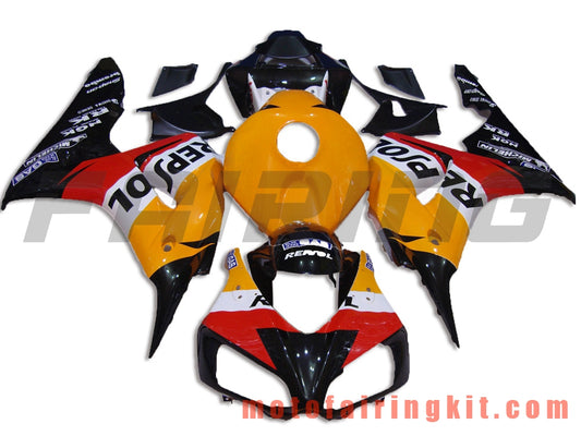 Kits de carenado aptos para CBR1000RR 2006 2007 CBR1000 RR 06 07 Molde de inyección de plástico ABS Carrocería completa para motocicleta Carrocería del mercado de accesorios Marco (naranja y negro) B003