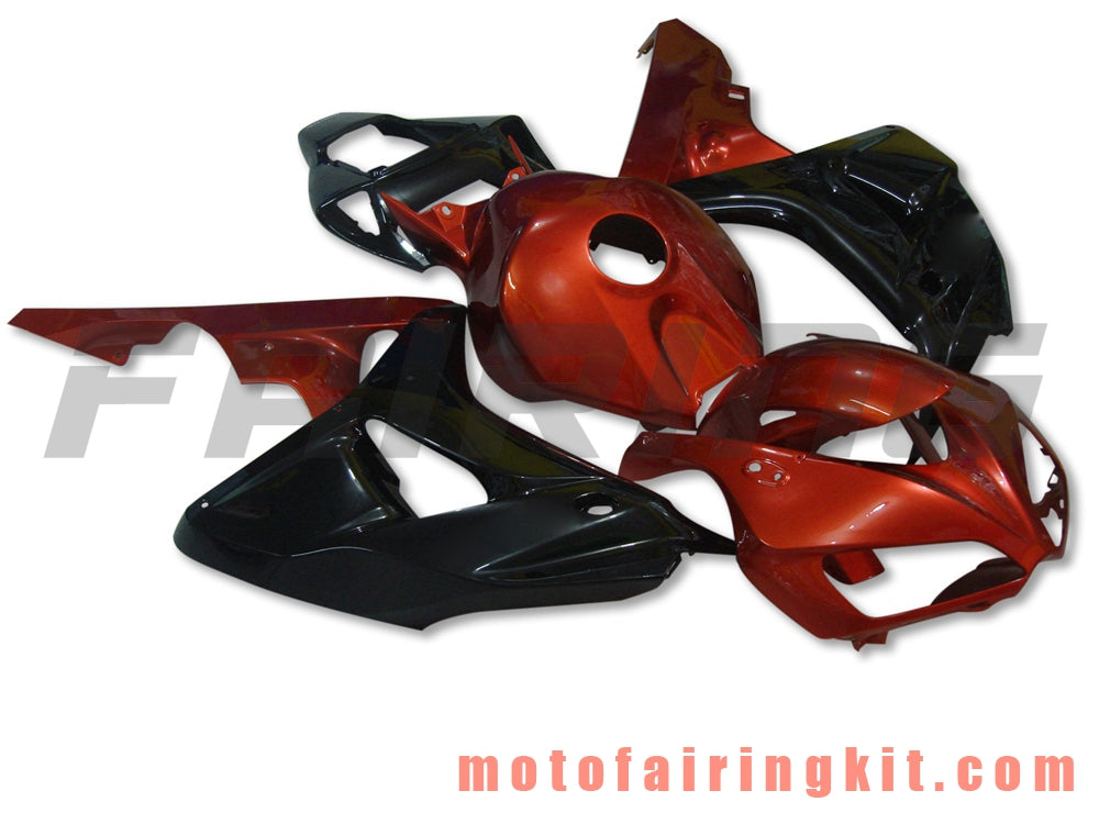 Kits de carenado aptos para CBR1000RR 2006 2007 CBR1000 RR 06 07 Molde de inyección de plástico ABS Carrocería completa para motocicleta Marco de carrocería de posventa (rojo y negro) B005