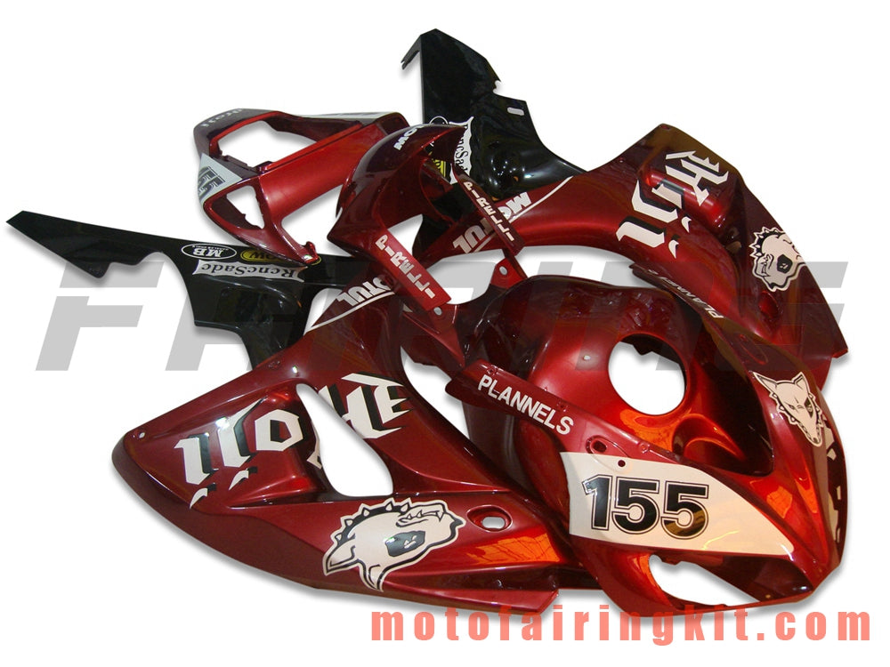 Fairing Kits Fit for CBR1000RR 2006 2007 CBR1000 RR 06 07 Plastic ABS Injection Mold Complete Motorcycle Body Aftermarket Bodywork Frame (Red & White) B007