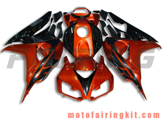 Fairing Kits Fit for CBR1000RR 2006 2007 CBR1000 RR 06 07 Plastic ABS Injection Mold Complete Motorcycle Body Aftermarket Bodywork Frame (Orange & Black) B012