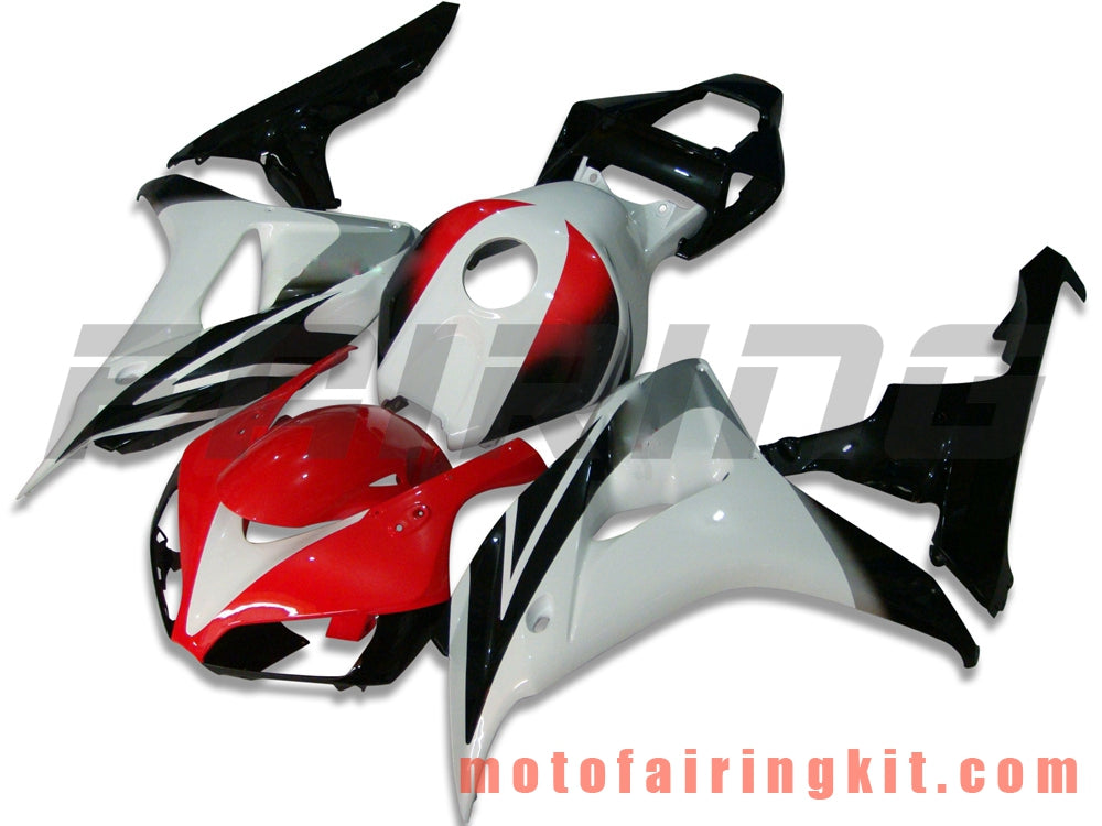 Fairing Kits Fit for CBR1000RR 2006 2007 CBR1000 RR 06 07 Plastic ABS Injection Mold Complete Motorcycle Body Aftermarket Bodywork Frame (White & Red) B017