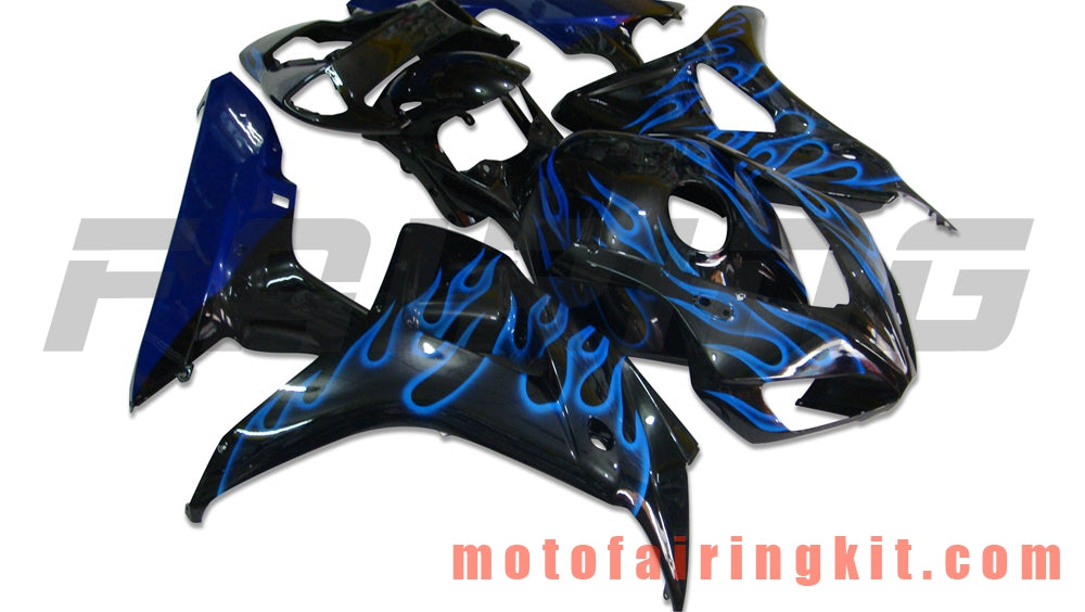 Kits de carenado aptos para CBR1000RR 2006 2007 CBR1000 RR 06 07 Molde de inyección de plástico ABS Carrocería completa para motocicleta Marco de carrocería de posventa (negro y azul) B022