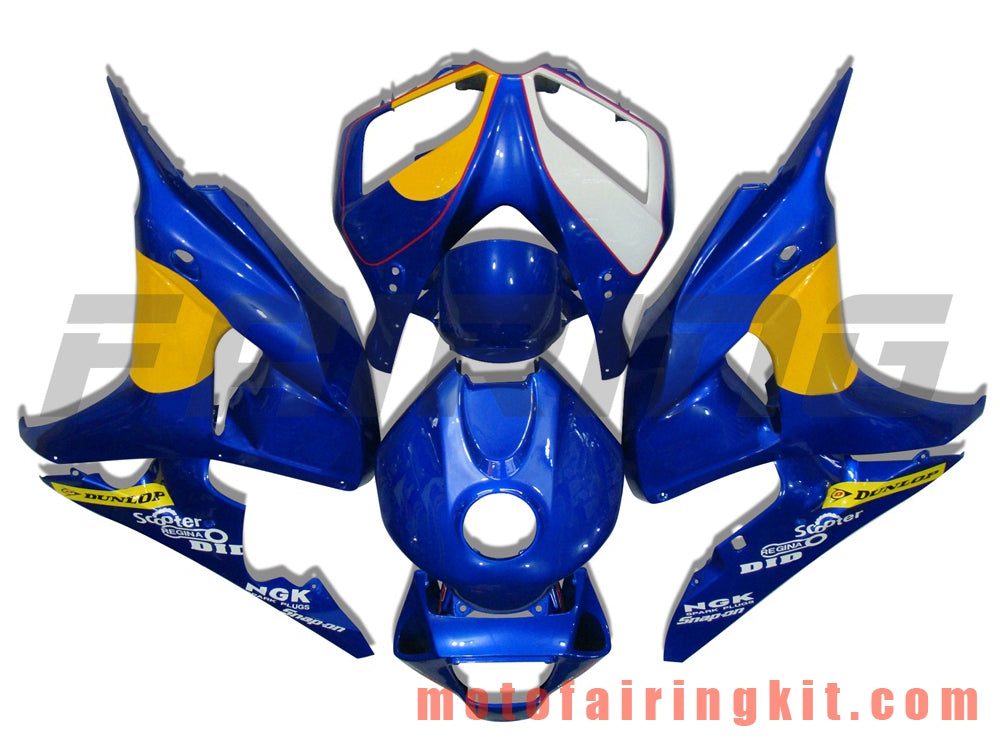 フェアリングキット CBR1000RR 2006 2007 CBR1000 RR 06 07 プラスチック ABS 射出成形 完全なオートバイボディ アフターマーケットボディワークフレーム (ブルー) B023