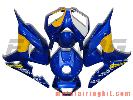 Kits de carenado aptos para CBR1000RR 2006 2007 CBR1000 RR 06 07 Molde de inyección de plástico ABS Carrocería completa para motocicleta Marco de carrocería de posventa (azul) B023