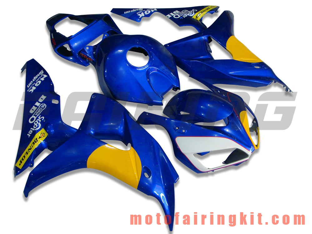 フェアリングキット CBR1000RR 2006 2007 CBR1000 RR 06 07 プラスチック ABS 射出成形 完全なオートバイボディ アフターマーケットボディワークフレーム (ブルー) B023