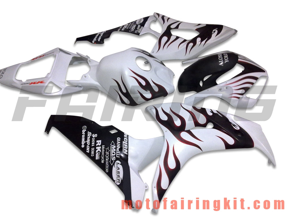 Fairing Kits Fit for CBR1000RR 2006 2007 CBR1000 RR 06 07 Plastic ABS Injection Mold Complete Motorcycle Body Aftermarket Bodywork Frame (Black & White) B024