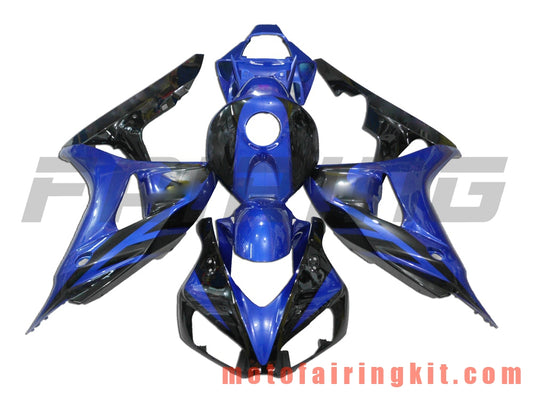 Kits de carenado aptos para CBR1000RR 2006 2007 CBR1000 RR 06 07 Molde de inyección de plástico ABS Carrocería completa para motocicleta Marco de carrocería de posventa (azul y negro) B025