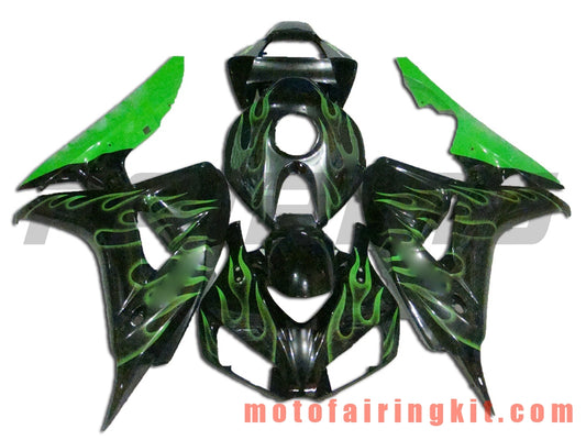 Kits de carenado aptos para CBR1000RR 2006 2007 CBR1000 RR 06 07 Molde de inyección de plástico ABS Carrocería completa para motocicleta Carrocería del mercado de accesorios Marco (verde y negro) B028