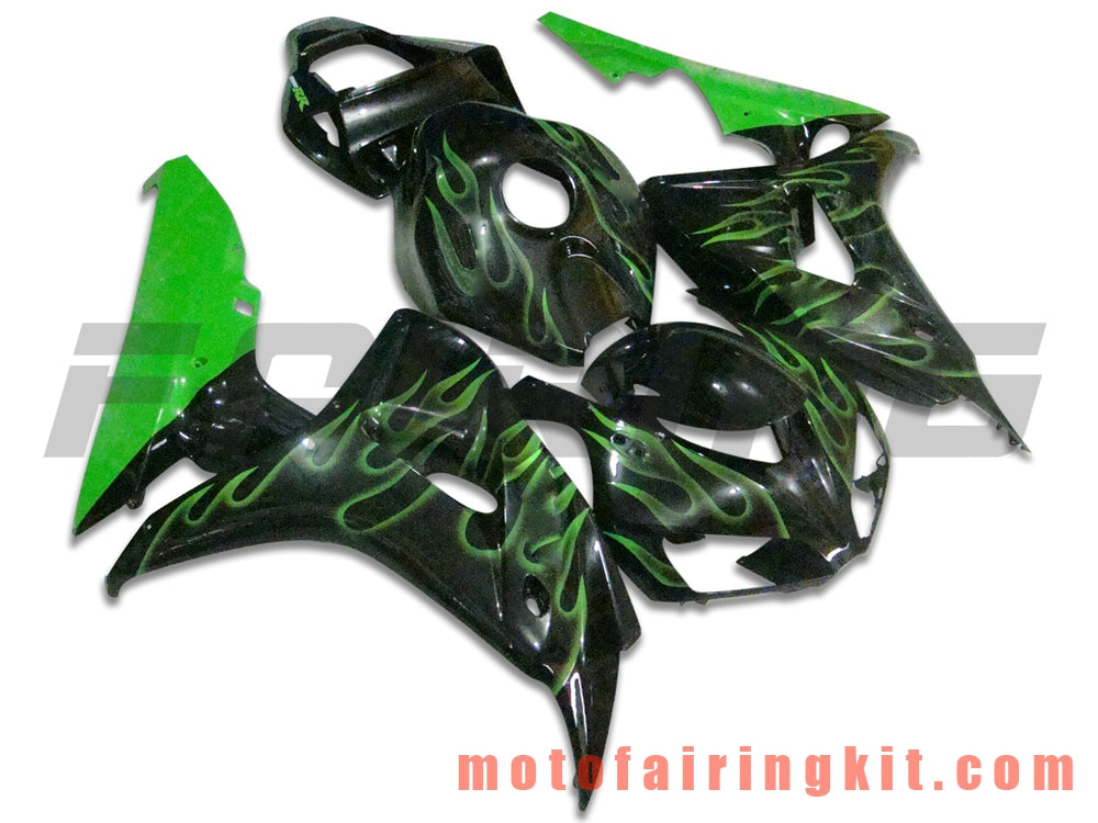 Fairing Kits Fit for CBR1000RR 2006 2007 CBR1000 RR 06 07 Plastic ABS Injection Mold Complete Motorcycle Body Aftermarket Bodywork Frame (Green & Black) B028