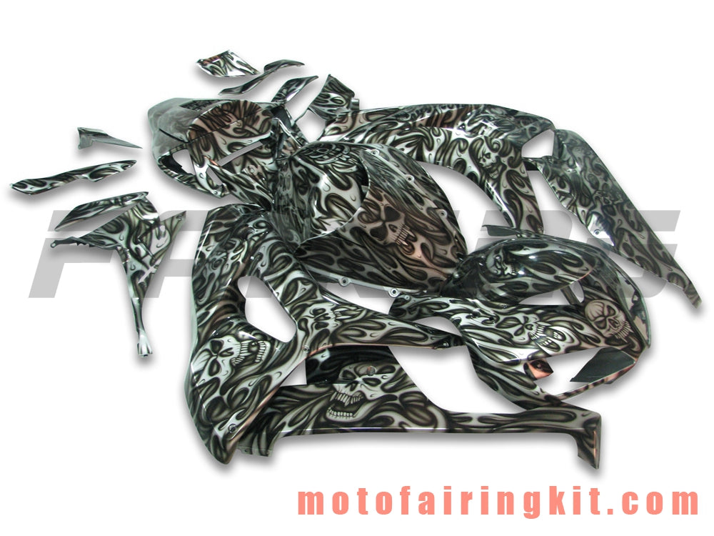 Kits de carenado aptos para CBR1000RR 2006 2007 CBR1000 RR 06 07 Molde de inyección de plástico ABS Carrocería completa para motocicleta Carrocería del mercado de accesorios Marco (plata y gris) B029