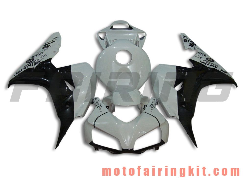 Kits de carenado aptos para CBR1000RR 2006 2007 CBR1000 RR 06 07 Molde de inyección de plástico ABS Carrocería completa para motocicleta Carrocería del mercado de accesorios Marco (blanco y negro) B033