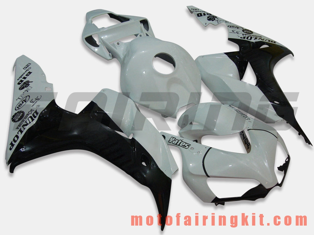 Kits de carenado aptos para CBR1000RR 2006 2007 CBR1000 RR 06 07 Molde de inyección de plástico ABS Carrocería completa para motocicleta Carrocería del mercado de accesorios Marco (blanco y negro) B033