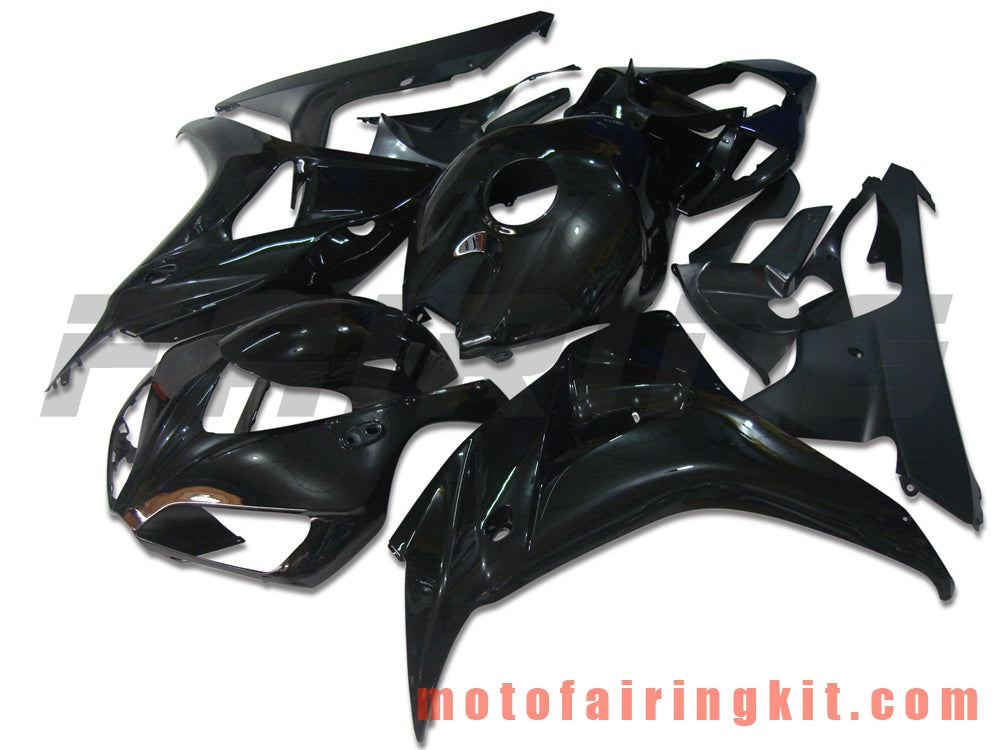 フェアリングキット CBR1000RR 2006 2007 CBR1000 RR 06 07 プラスチック ABS 射出成形 完全なオートバイボディ アフターマーケットボディワークフレーム (ブラック) B036