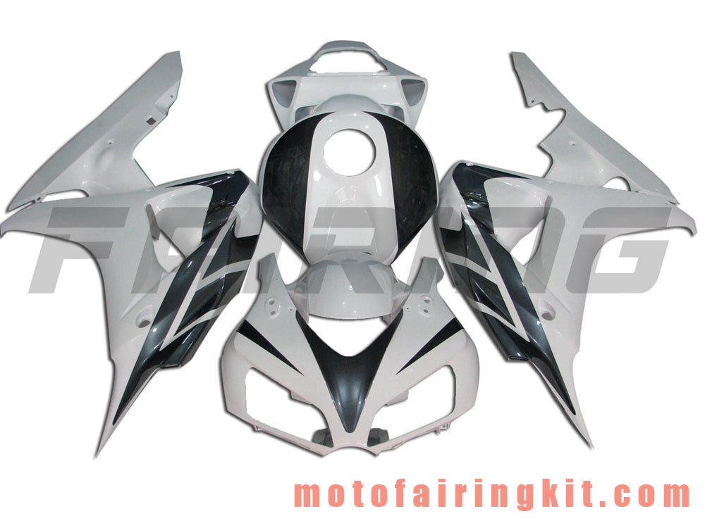 Fairing Kits Fit for CBR1000RR 2006 2007 CBR1000 RR 06 07 Plastic ABS Injection Mold Complete Motorcycle Body Aftermarket Bodywork Frame (White & Black) B039