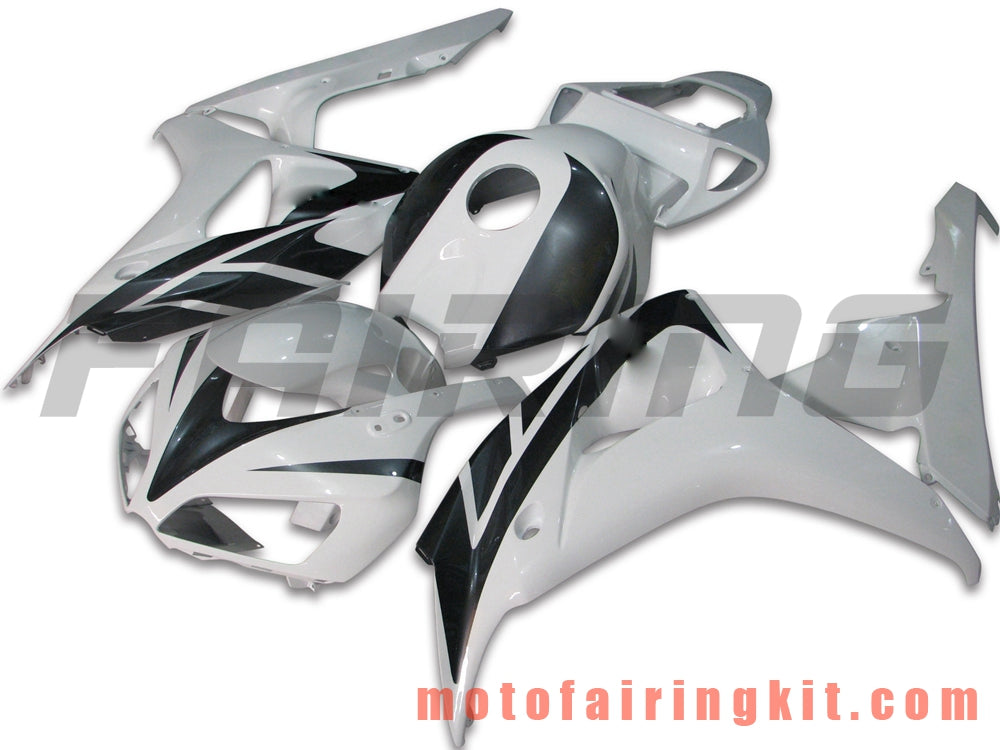 Fairing Kits Fit for CBR1000RR 2006 2007 CBR1000 RR 06 07 Plastic ABS Injection Mold Complete Motorcycle Body Aftermarket Bodywork Frame (White & Black) B039