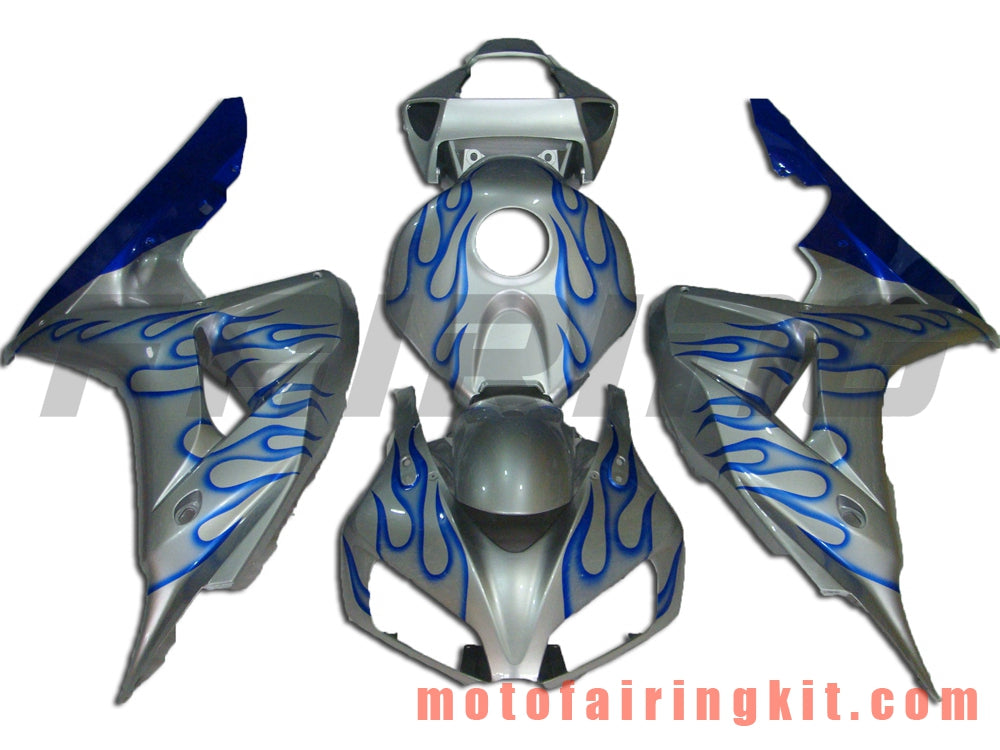 Fairing Kits Fit for CBR1000RR 2006 2007 CBR1000 RR 06 07 Plastic ABS Injection Mold Complete Motorcycle Body Aftermarket Bodywork Frame (Blue & Silver) B041