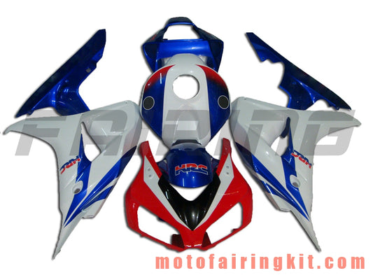 Fairing Kits Fit for CBR1000RR 2006 2007 CBR1000 RR 06 07 Plastic ABS Injection Mold Complete Motorcycle Body Aftermarket Bodywork Frame (Blue & White) B043