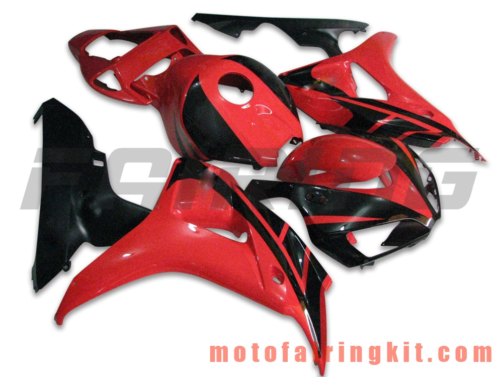 Kits de carenado aptos para CBR1000RR 2006 2007 CBR1000 RR 06 07 Molde de inyección de plástico ABS Carrocería completa para motocicleta Marco de carrocería de posventa (rojo y negro) B048