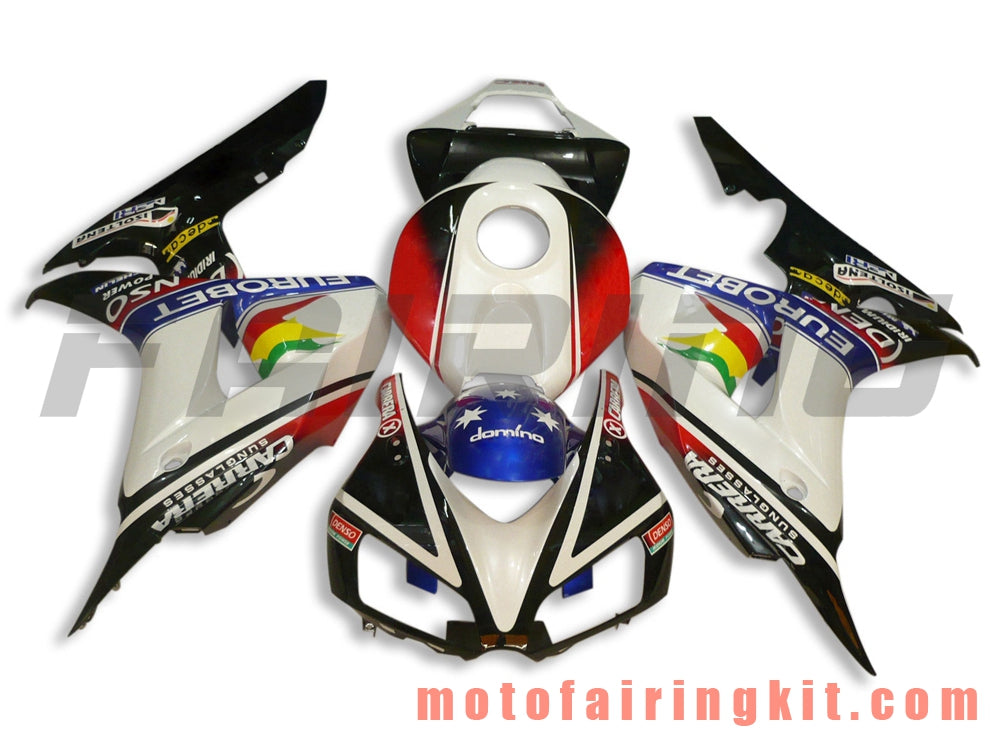 Fairing Kits Fit for CBR1000RR 2006 2007 CBR1000 RR 06 07 Plastic ABS Injection Mold Complete Motorcycle Body Aftermarket Bodywork Frame (White & Black) B049