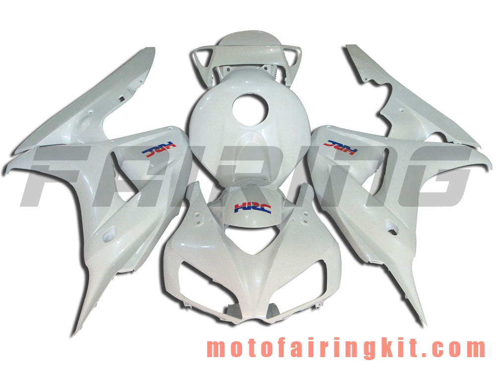 Fairing Kits Fit for CBR1000RR 2006 2007 CBR1000 RR 06 07 Plastic ABS Injection Mold Complete Motorcycle Body Aftermarket Bodywork Frame (White) B051