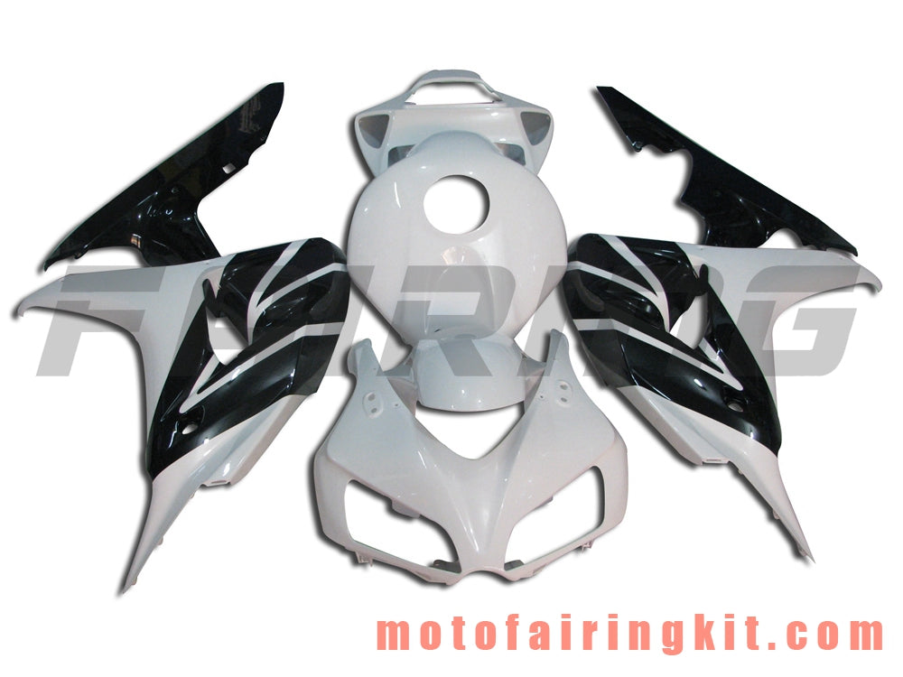 Fairing Kits Fit for CBR1000RR 2006 2007 CBR1000 RR 06 07 Plastic ABS Injection Mold Complete Motorcycle Body Aftermarket Bodywork Frame (Black & White) B052