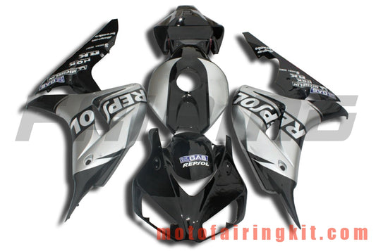 Fairing Kits Fit for CBR1000RR 2006 2007 CBR1000 RR 06 07 Plastic ABS Injection Mold Complete Motorcycle Body Aftermarket Bodywork Frame (Silver & Black) B056