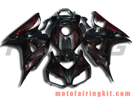 Kits de carenado aptos para CBR1000RR 2006 2007 CBR1000 RR 06 07 Molde de inyección de plástico ABS Carrocería completa para motocicleta Marco de carrocería de posventa (negro y rojo) B057