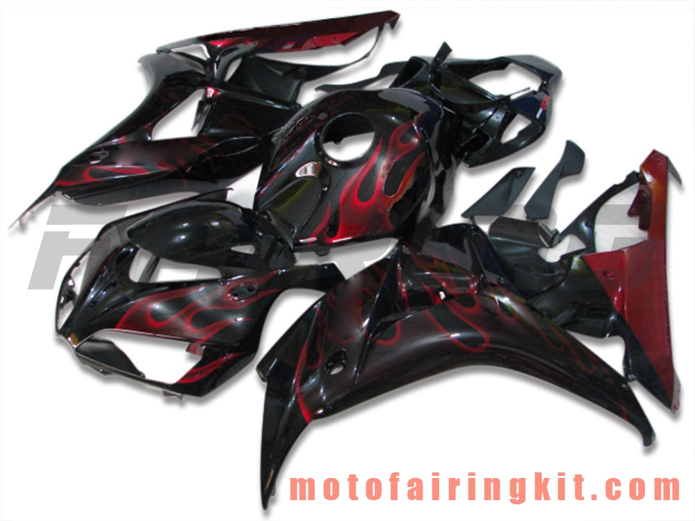 Fairing Kits Fit for CBR1000RR 2006 2007 CBR1000 RR 06 07 Plastic ABS Injection Mold Complete Motorcycle Body Aftermarket Bodywork Frame (Black & Red) B057