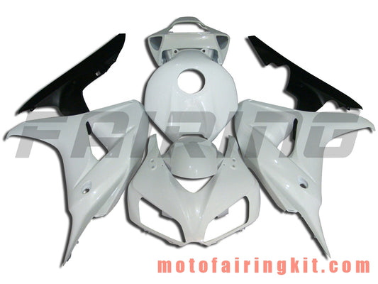 Kits de carenado aptos para CBR1000RR 2006 2007 CBR1000 RR 06 07 Molde de inyección de plástico ABS Carrocería completa para motocicleta Marco de carrocería de posventa (blanco y negro) B059