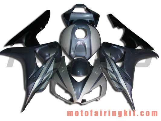 Kits de carenado aptos para CBR1000RR 2006 2007 CBR1000 RR 06 07 Molde de inyección de plástico ABS Carrocería completa para motocicleta Marco de carrocería de posventa (plata y negro) B061