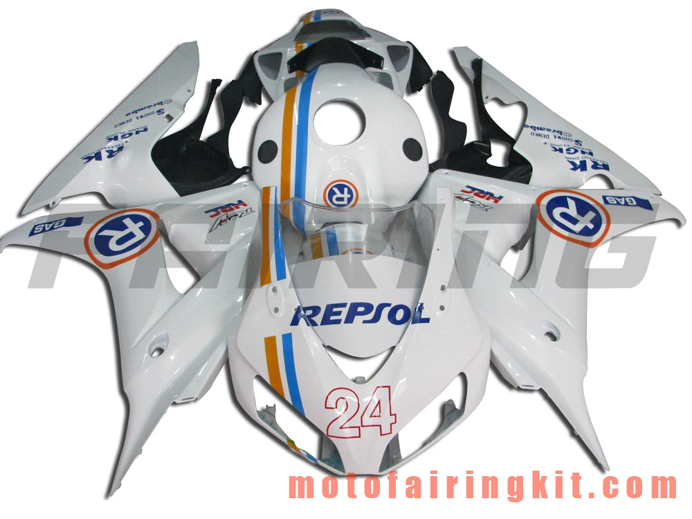 フェアリングキット CBR1000RR 2006 2007 CBR1000 RR 06 07 プラスチック ABS 射出成形 完全なオートバイボディ アフターマーケットボディワークフレーム (ホワイト) B062