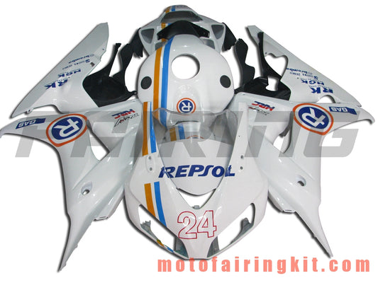 Kits de carenado aptos para CBR1000RR 2006 2007 CBR1000 RR 06 07 Molde de inyección de plástico ABS Carrocería completa para motocicleta Carrocería del mercado de accesorios Marco (blanco) B062