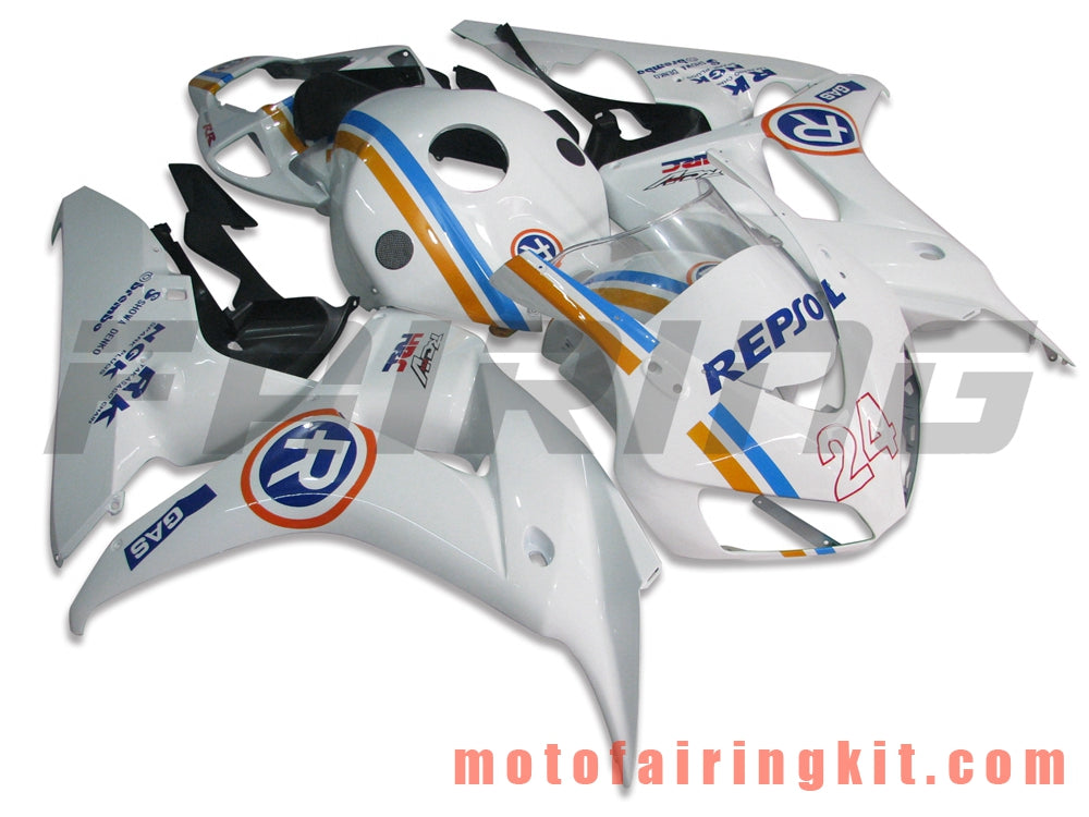 フェアリングキット CBR1000RR 2006 2007 CBR1000 RR 06 07 プラスチック ABS 射出成形 完全なオートバイボディ アフターマーケットボディワークフレーム (ホワイト) B062