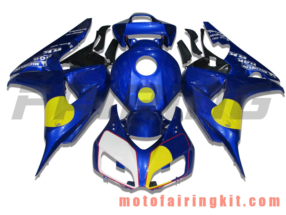 フェアリングキット CBR1000RR 2006 2007 CBR1000 RR 06 07 プラスチック ABS 射出成形 完全なオートバイボディ アフターマーケットボディワークフレーム (ブルー) B066